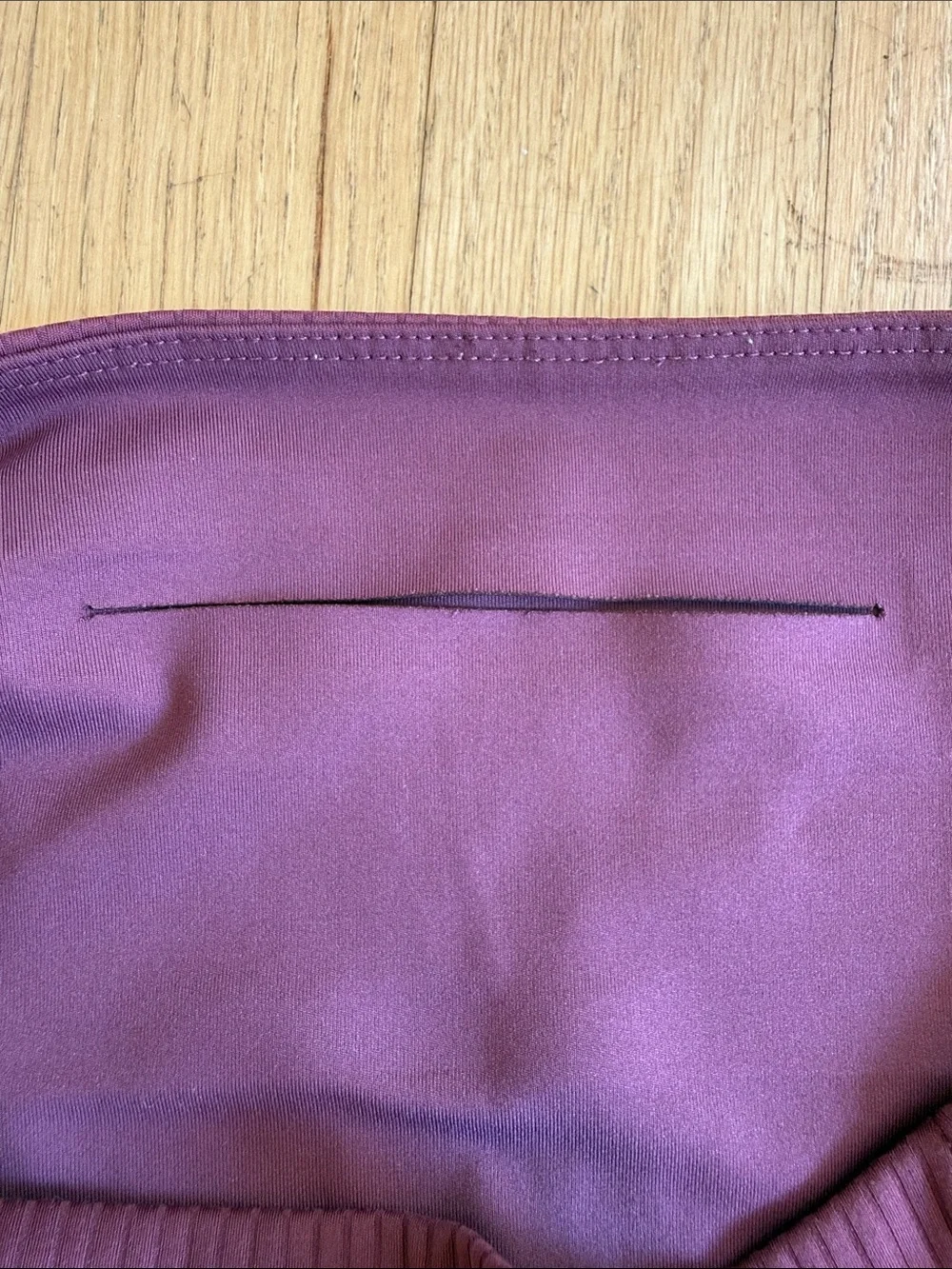 Like New! Girlfriend Collective Goji Ribbed High-Waist Leggings, Plum, sz. Small